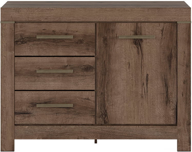 Komoda Szafka z Szufladami Balin Black Red White