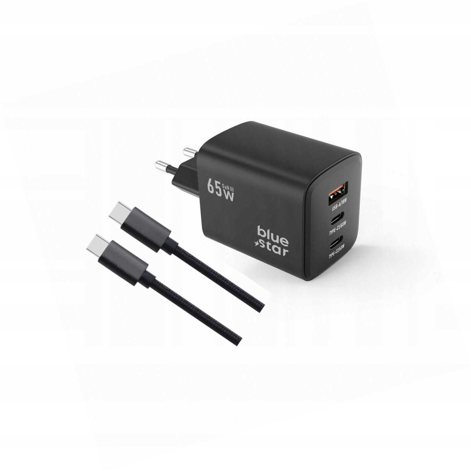 Szybka ładowarka Gan 65W z długim kablem 3 wejścia do Xiaomi 14 Pro