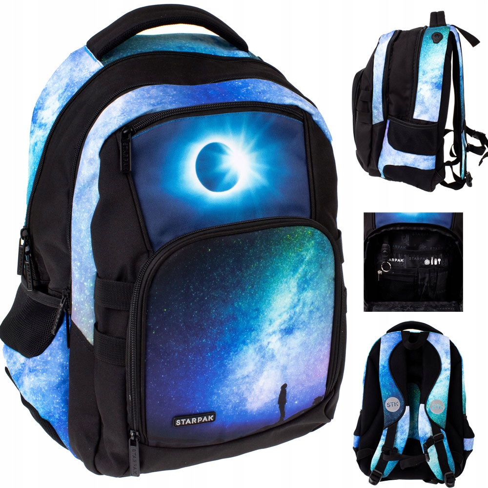 PLECAK SZKOLNY MŁODZIEŻOWY TORNISTER KOSMOS GALAXY