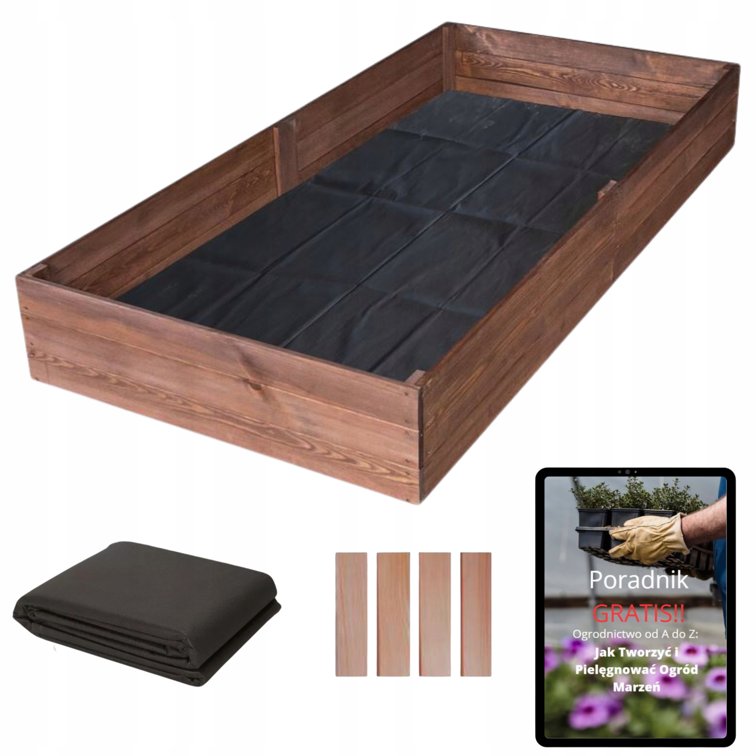 Zeleninový Záhon Impregnovaná Truhla Na Zeleninu Pařeniště 240x120 cm Bonus!