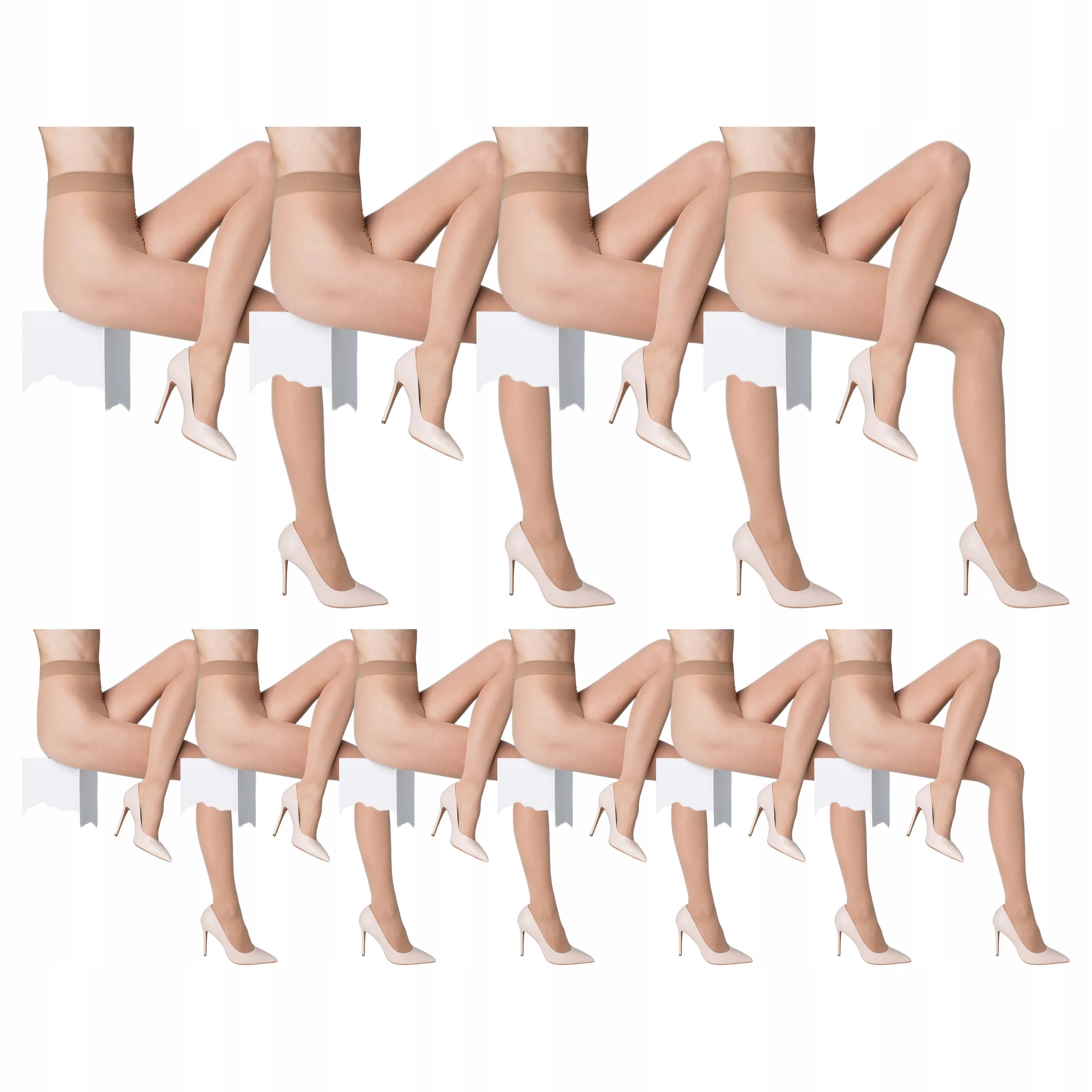 10 x Punčocháče Matné Polokrycí Hladké Tonic 20 Marilyn 3/4 Beige