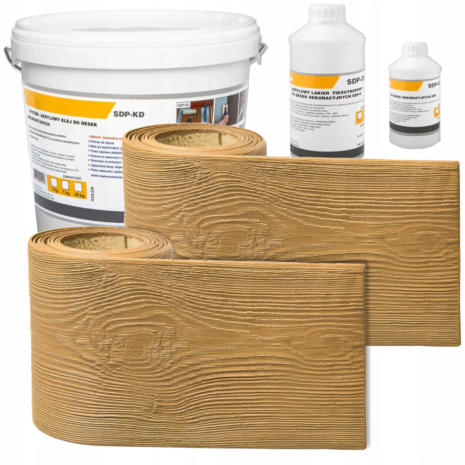 Fasádní deska Elastická imitace dřeva 3D Dub Přírodní Sada 0,83 m²