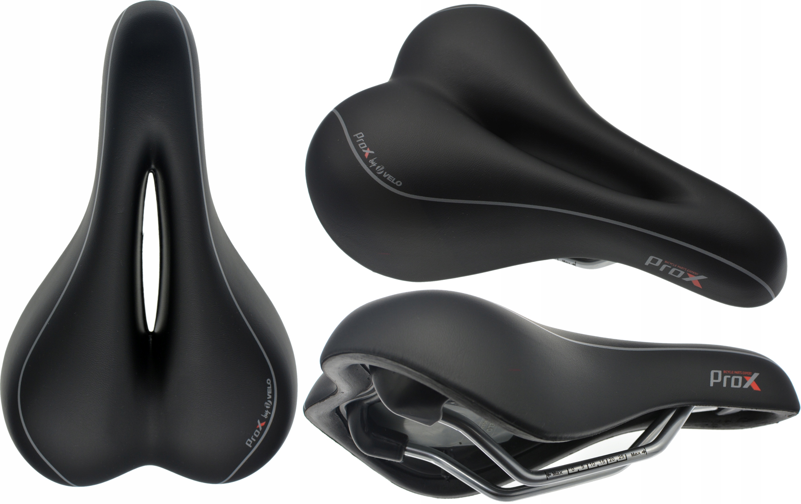 Siodełko żelowe z otworem Prox 411 Velo Gel Unisex