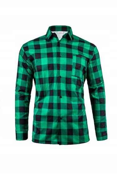 

Polska Koszula Flanelowa w Kratę Bawełna r. XL