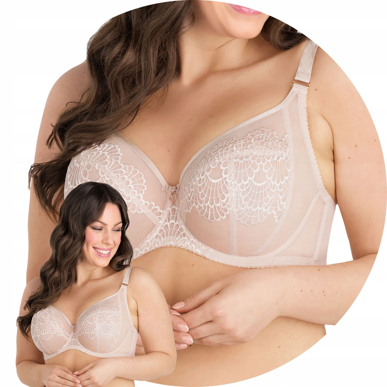 Gorsenia K855 Just Beige béžová 65I měkká podprsenka Soft