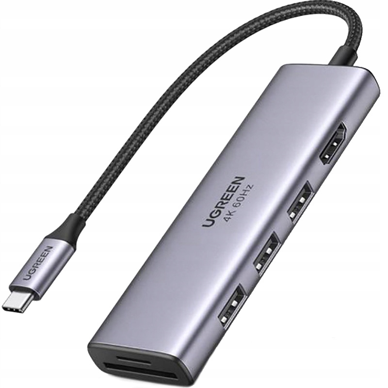 Usb-c hub Ugreen 3x Usb 3.2, 1x Hdmi 4K, Sd, Tf