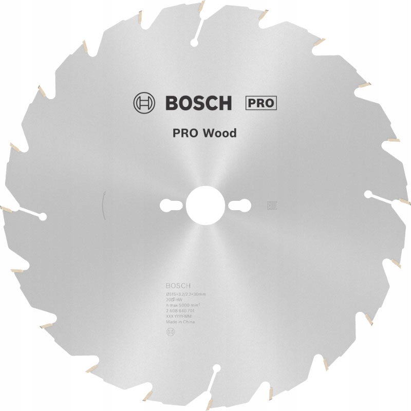 Piła tarczowa do drewna Bosch Pro Wood Circular Saw 315x3,2x30mm 20 zębów