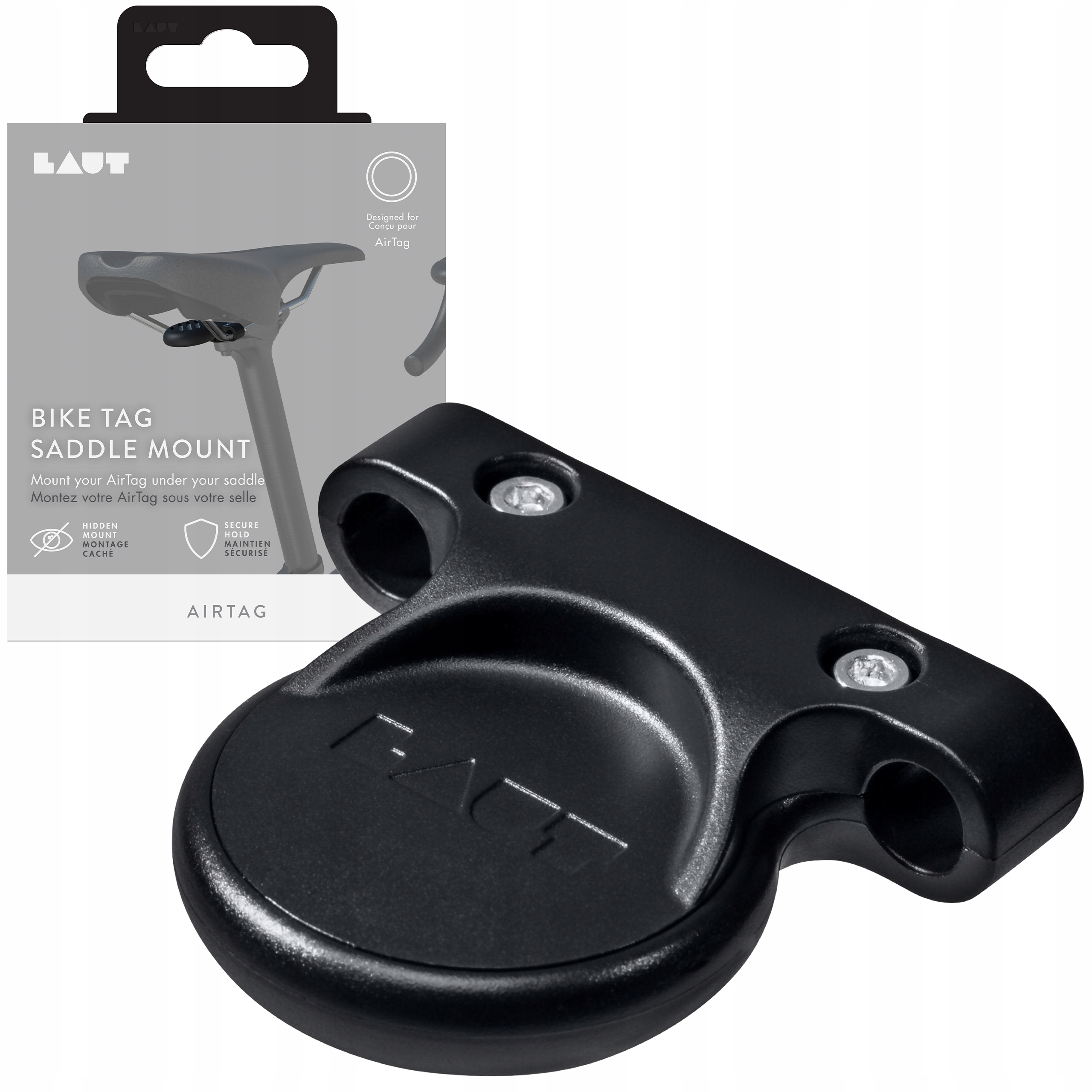 Laut Bike Tag Mount Rowerowy Uchwyt do AirTag do Montażu pod Siodełkiem