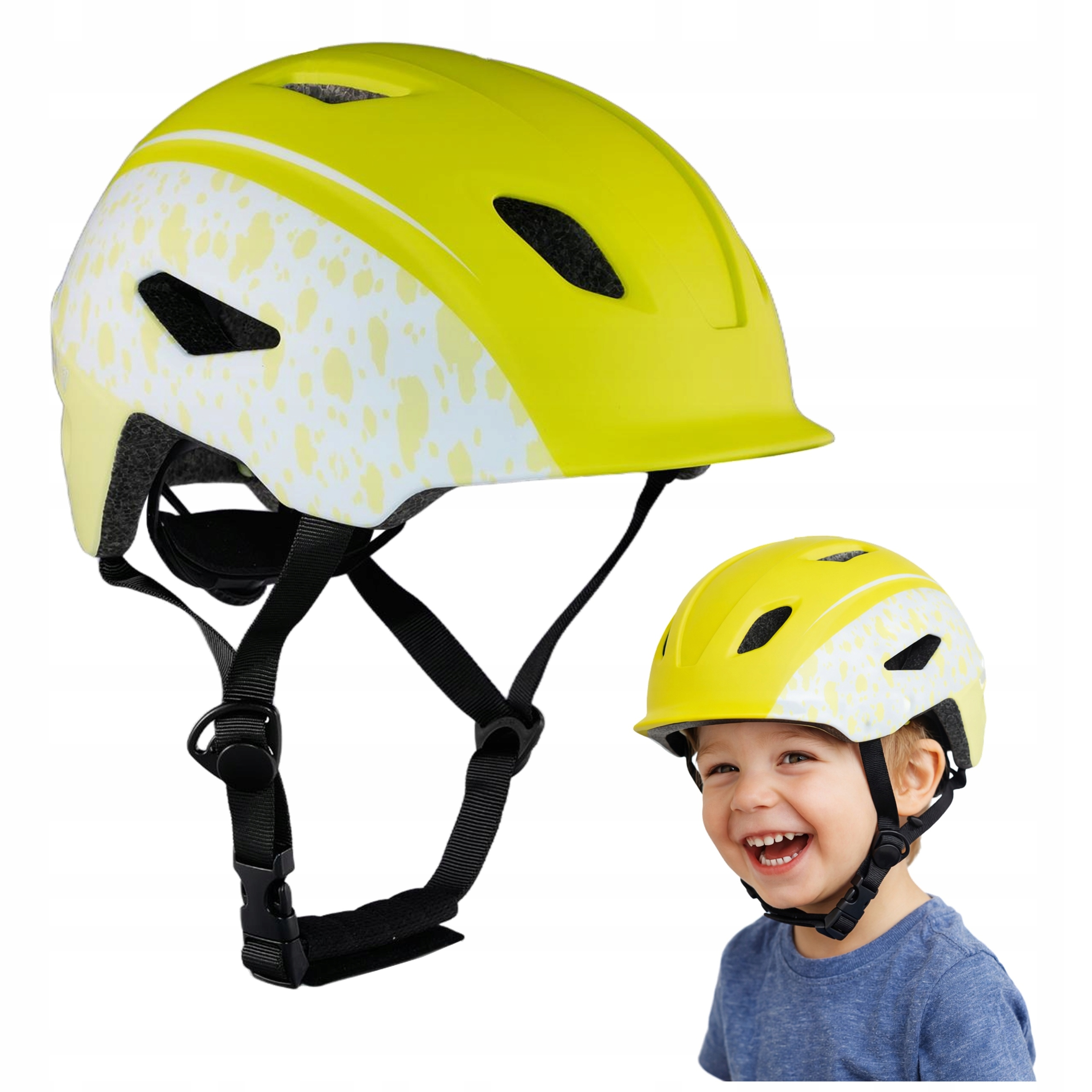 Kask Rowerowy Dziecięcy Regulowany Rozmiar 52-56 CM S Lekki Na Hulajnogę