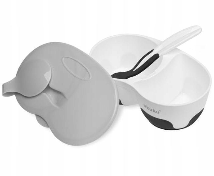 AKUKU MISECZKA DWUKOMOROWA ŁYŻECZKĄ TALERZYK 0428