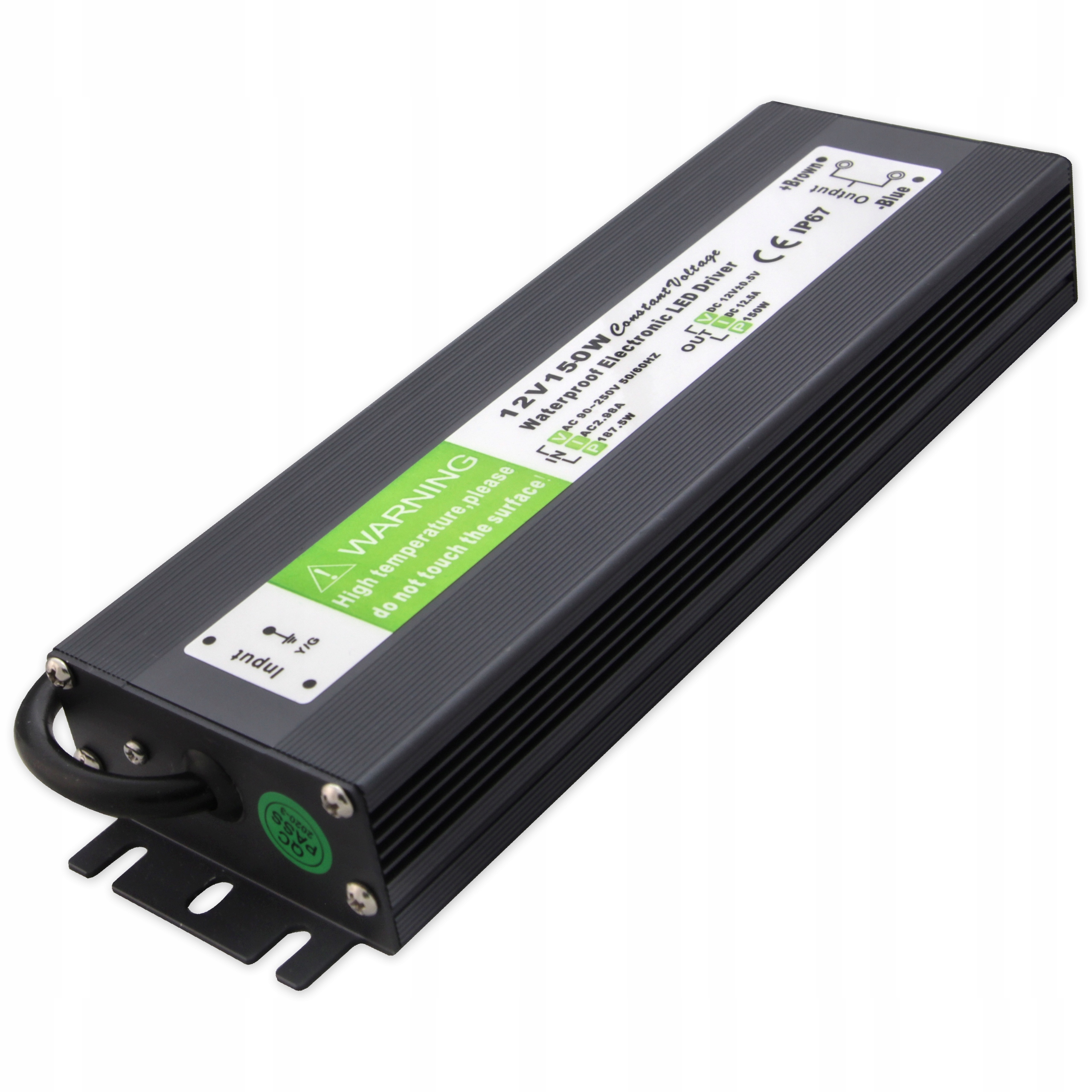 

Zasilacz Slim taśm Led 12V 150W wodoodporny IP67