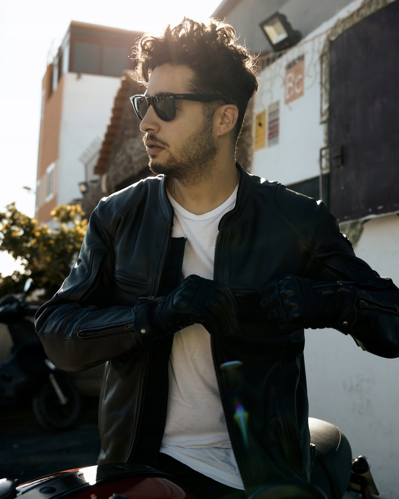 KURTKA MOTOCYKLOWA | REBELHORN RUNNER III TFL | MĘSKA SKÓRZANA + GRATISY Kolor czarny