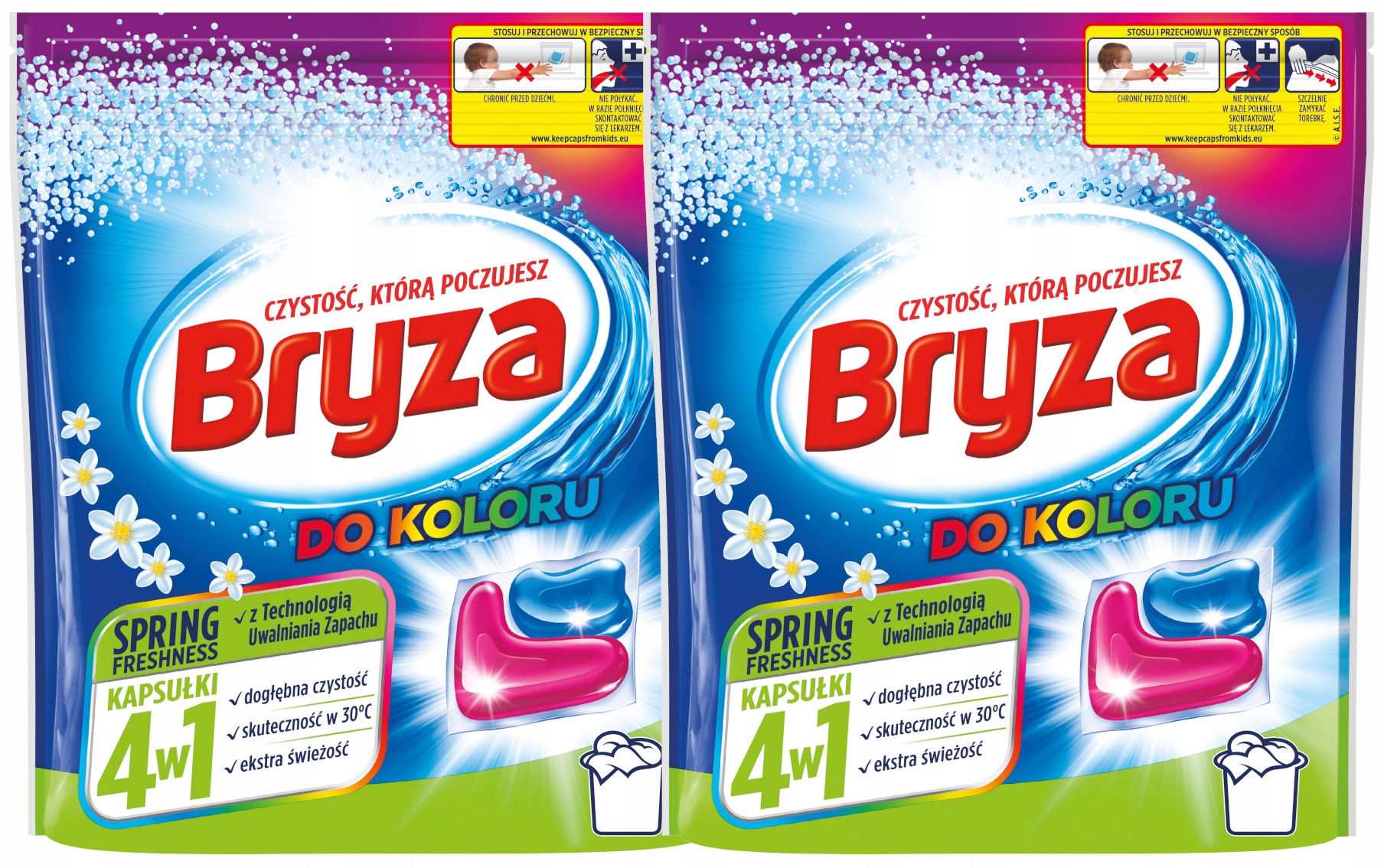 Levně Bryza Kapsle na praní barev 4v1 Spring Freshness 120 kusů