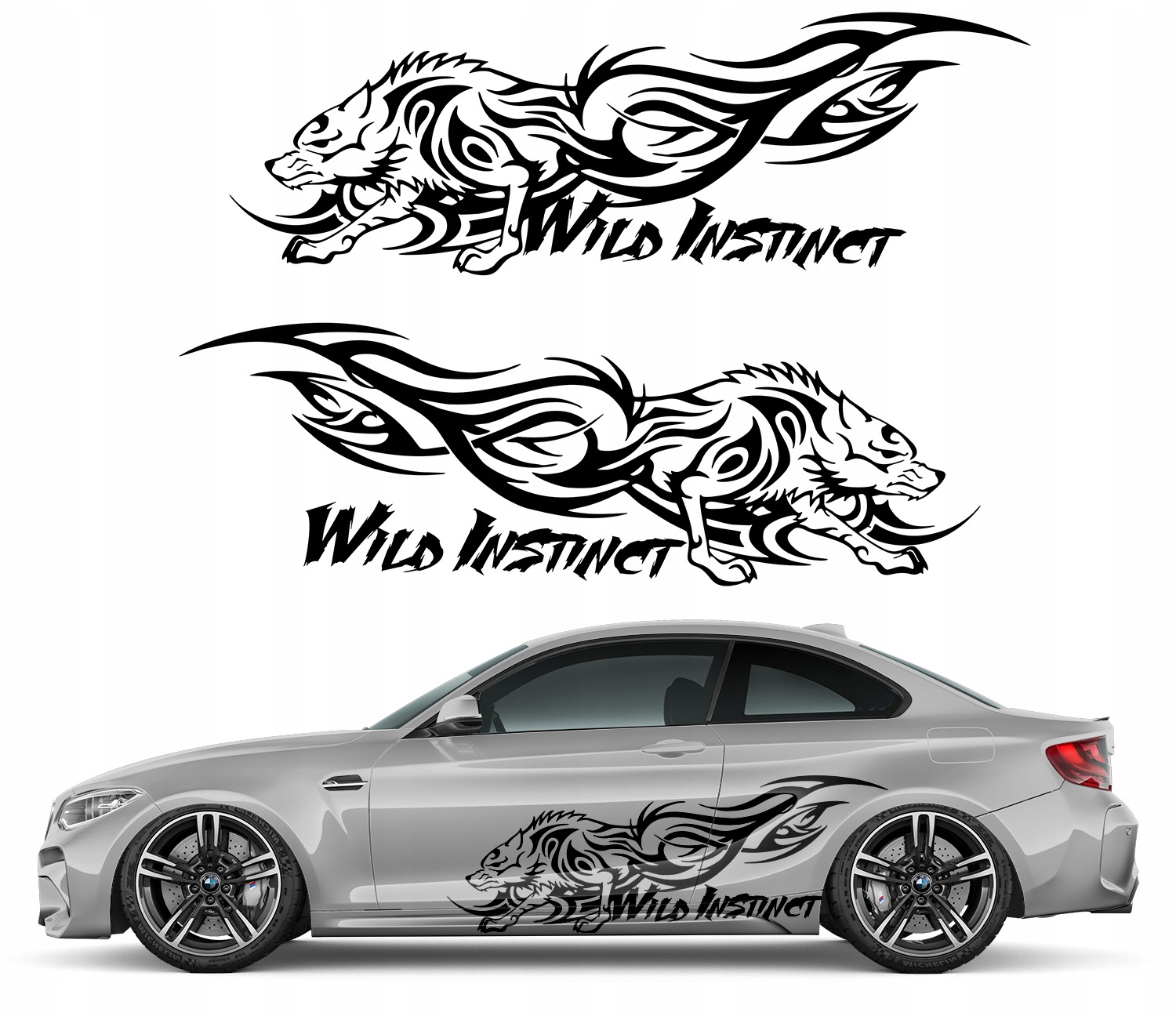 Samolepky na auto Motiv Divoký Instinkt 56x170 cm