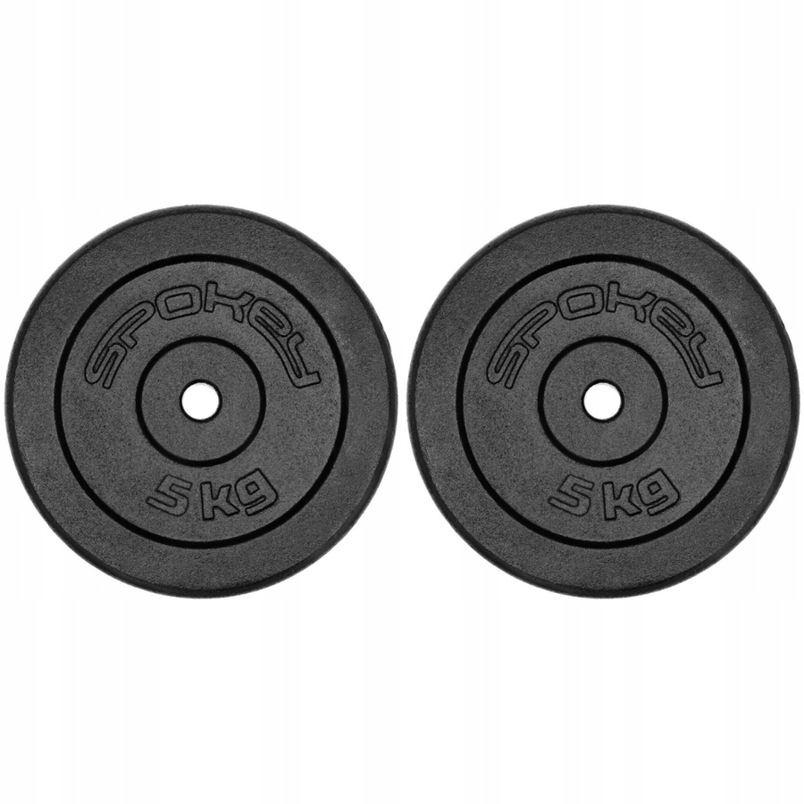 Sada litinových zátěžových talířů na činky pro silové cvičení 2 x 5 kg