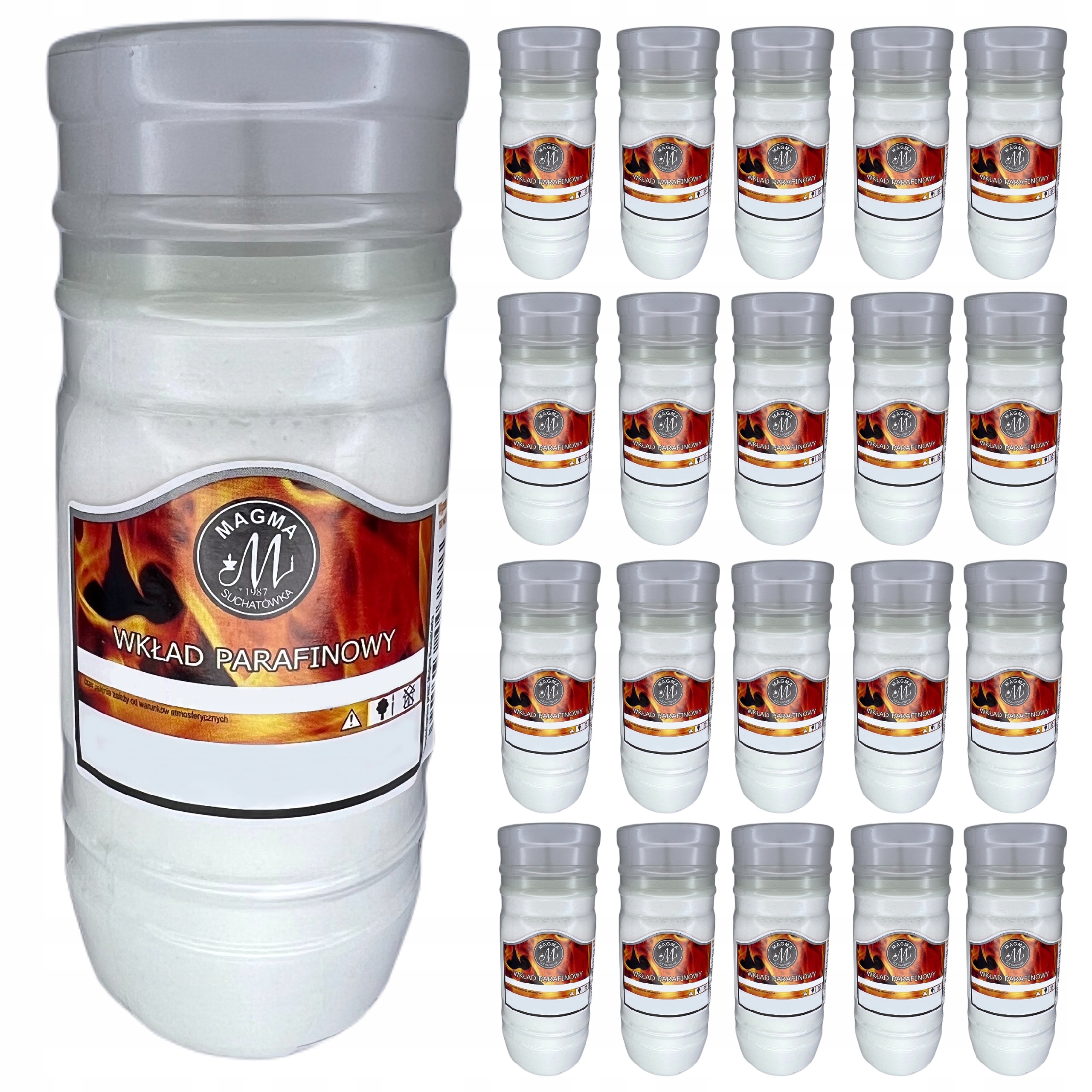 

Wkład do zniczy parafinowy 3dni 72H 20szt 17cm