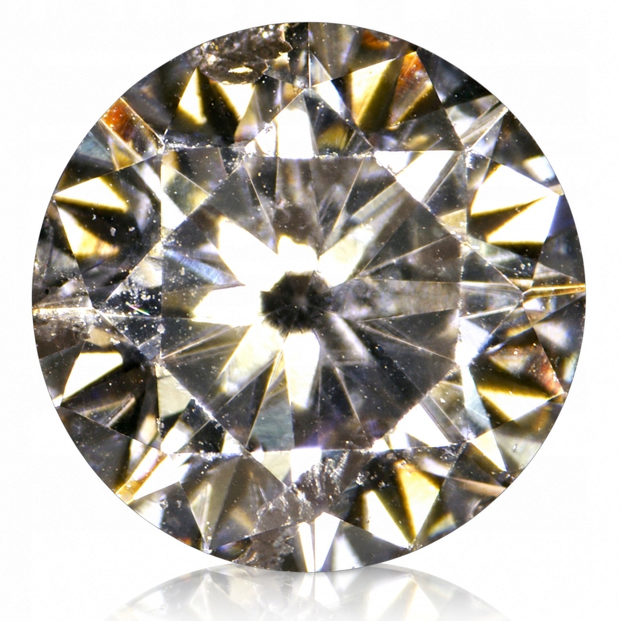 Přírodní diamant 0.04 ct Hnědý SI2 Briliant certifikát Wbd