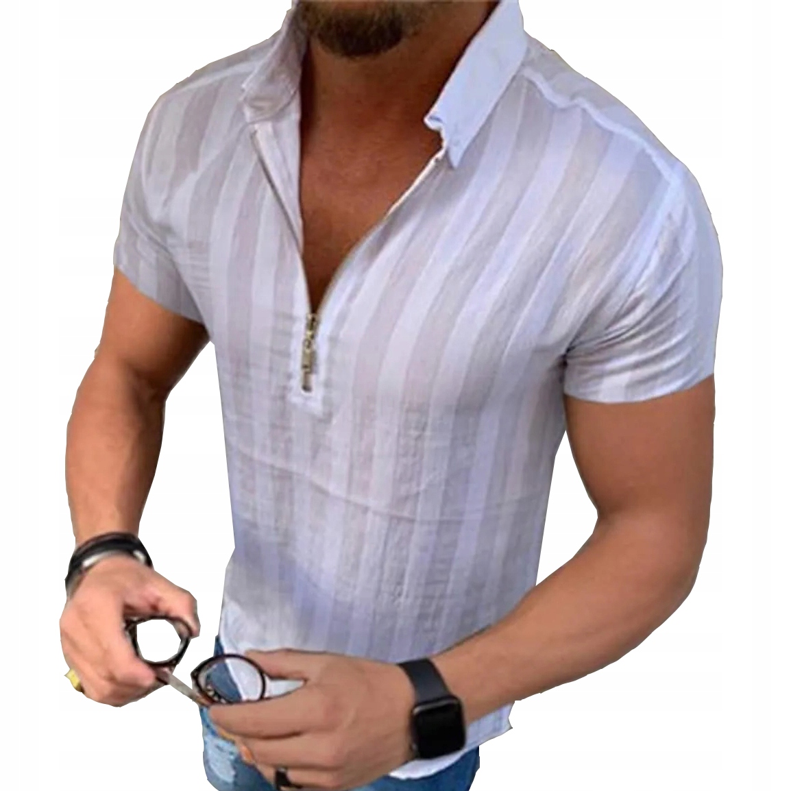 Pánská košile Casual Pruhovaná Denní Elastická