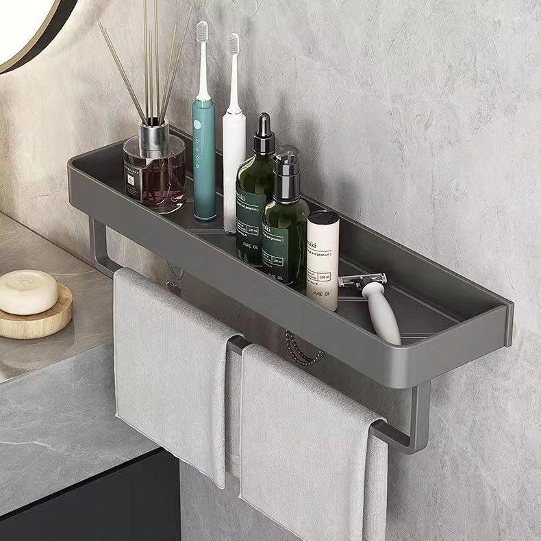 

Półka łazienkowa pod prysznic z hakiem 40cm szary