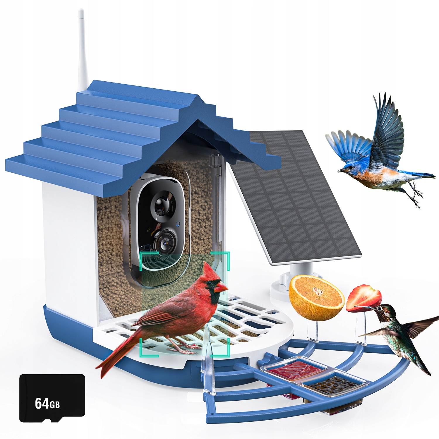 Krmítko Pro Ptáky WiFi budka s Hd Kamerou rozpoznávání ptáků voděodolná