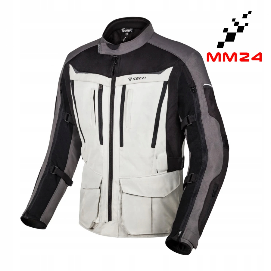 Pánska Turistická Motocyklová Bunda Seca Discovery Grey Membrana Veľ. M