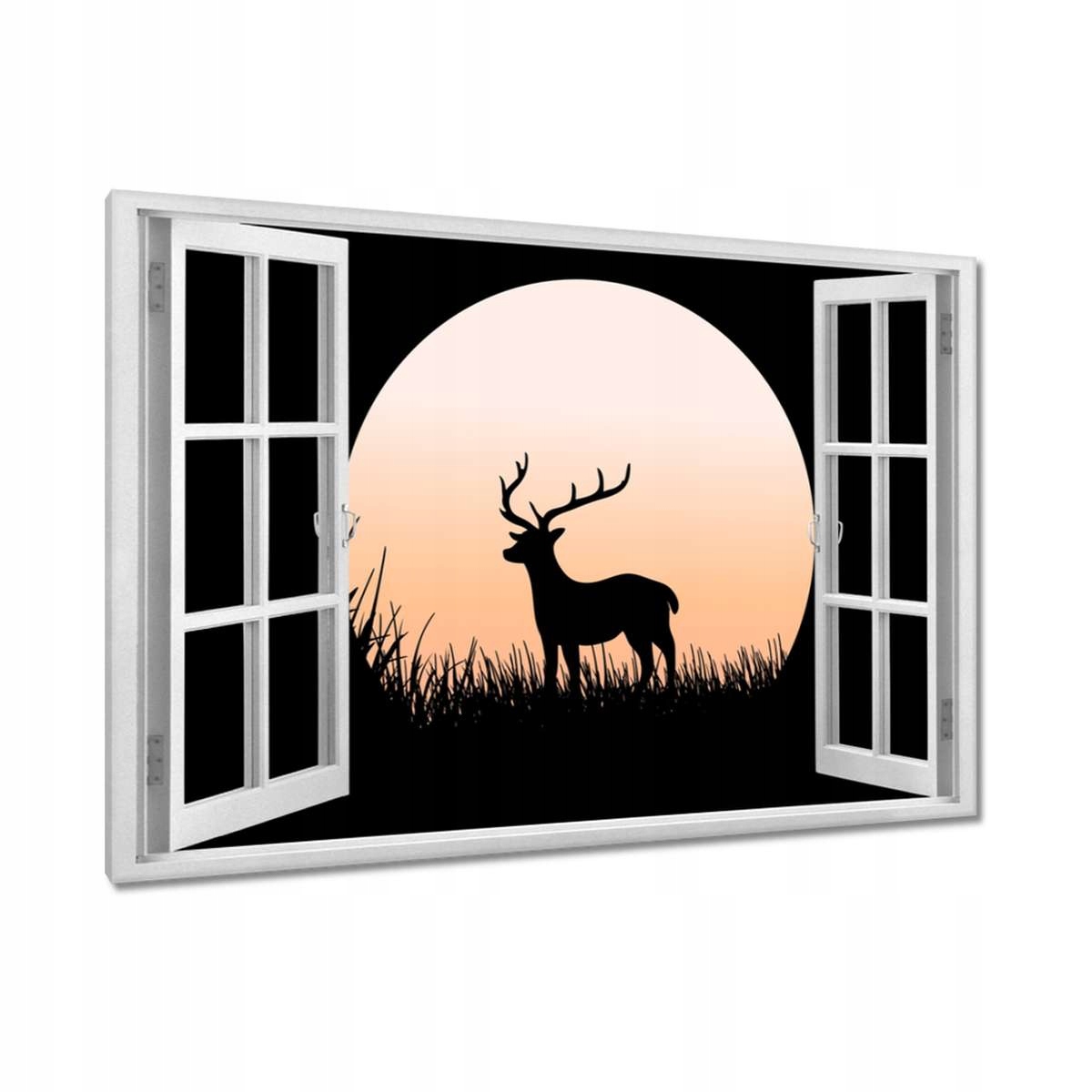 Obrazy 120x80 Silueta jelena v noci