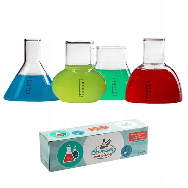 

Kielony Laboratoryjne szklane 4 szt menzurki
