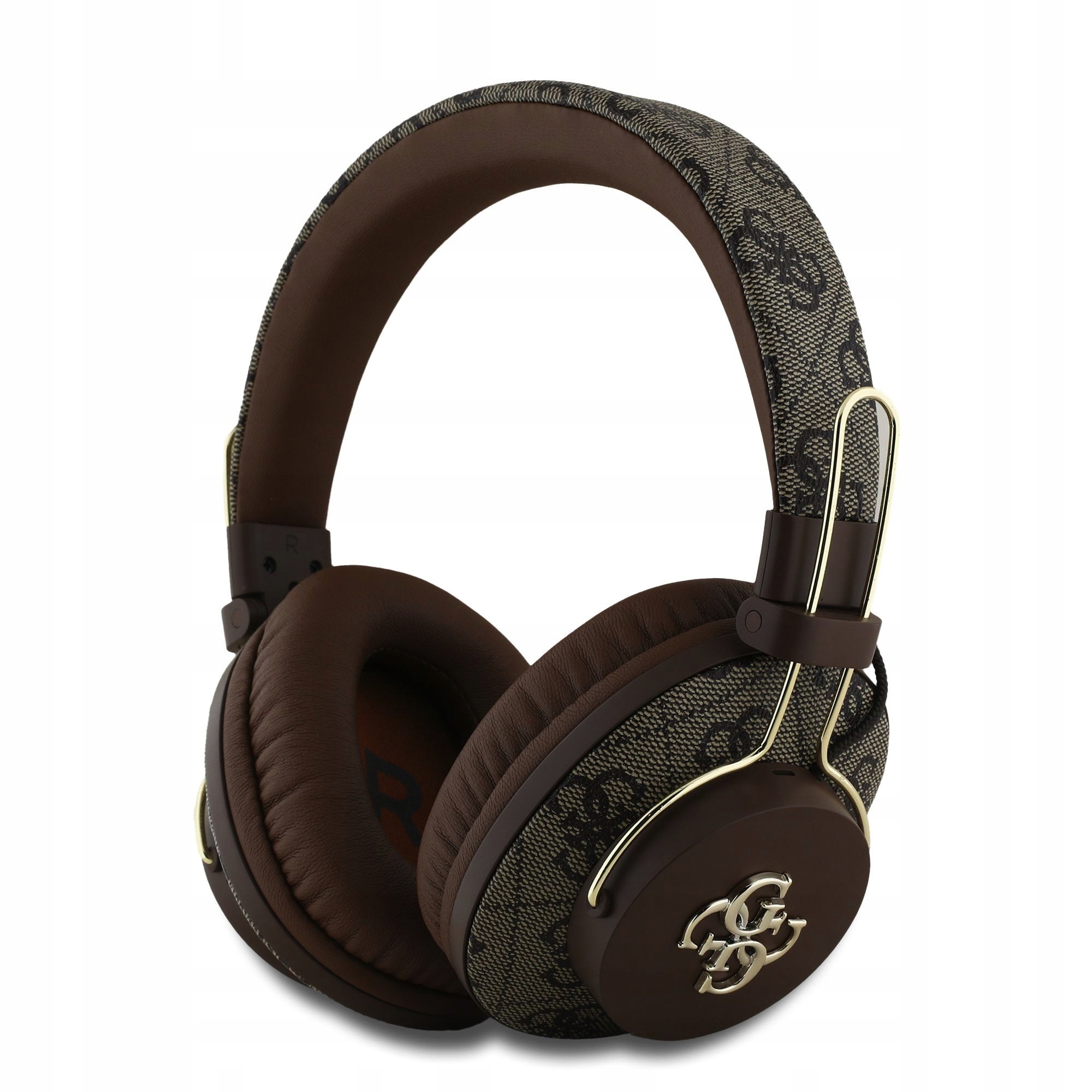 Guess Pu 4G Metal Logo Bluetooth Wireless Headphones hnědá