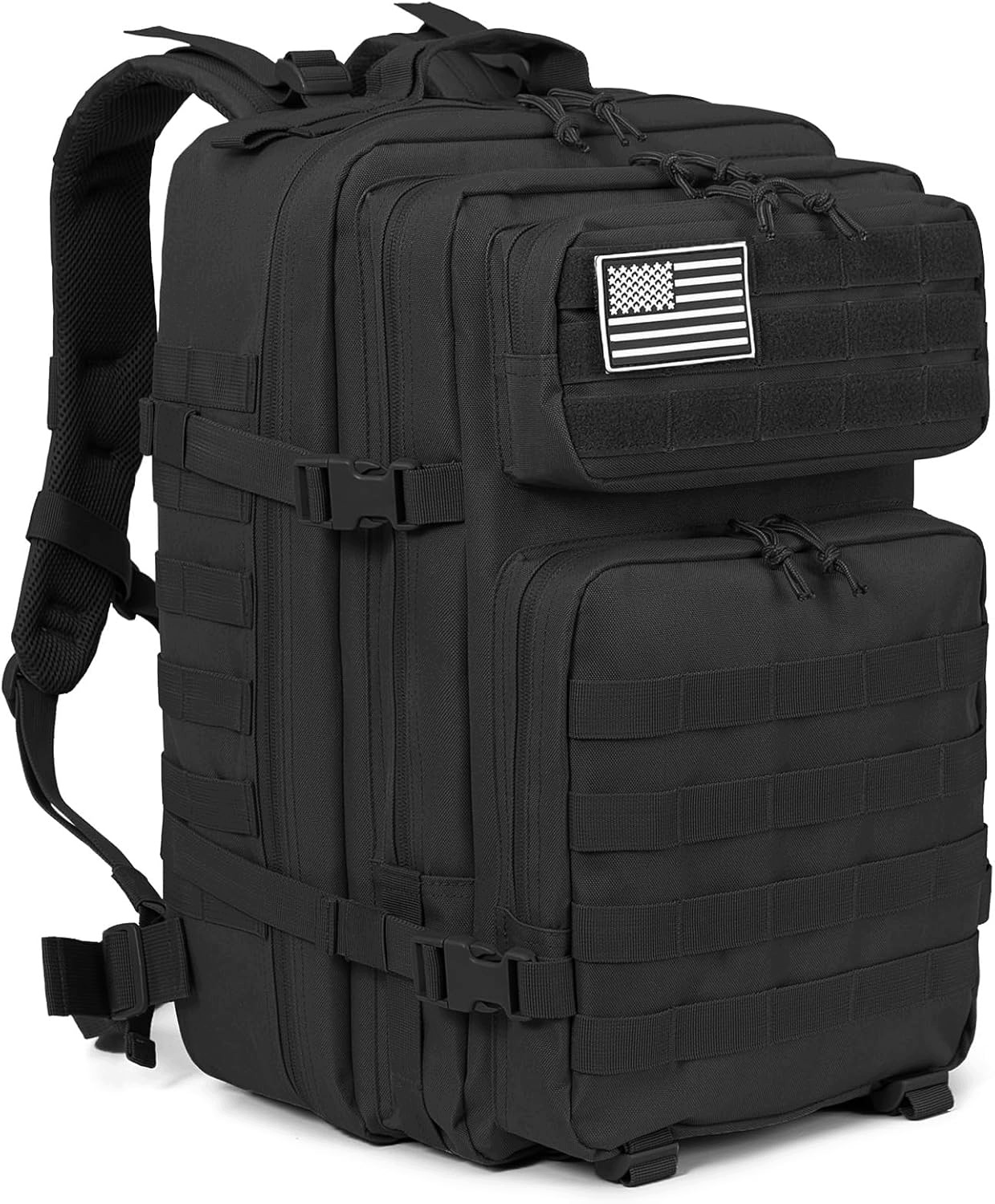 Plecak taktyczny wojskowy 45L Molle na laptopa 17 cali czarny moro