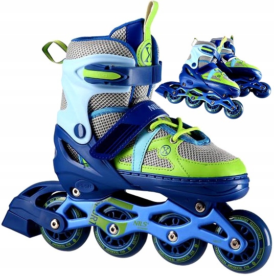 Brusle 2v1 Nils Extreme Kaučukové Nastavitelné S 31-34 ABEC-7 18-20 CM Silné