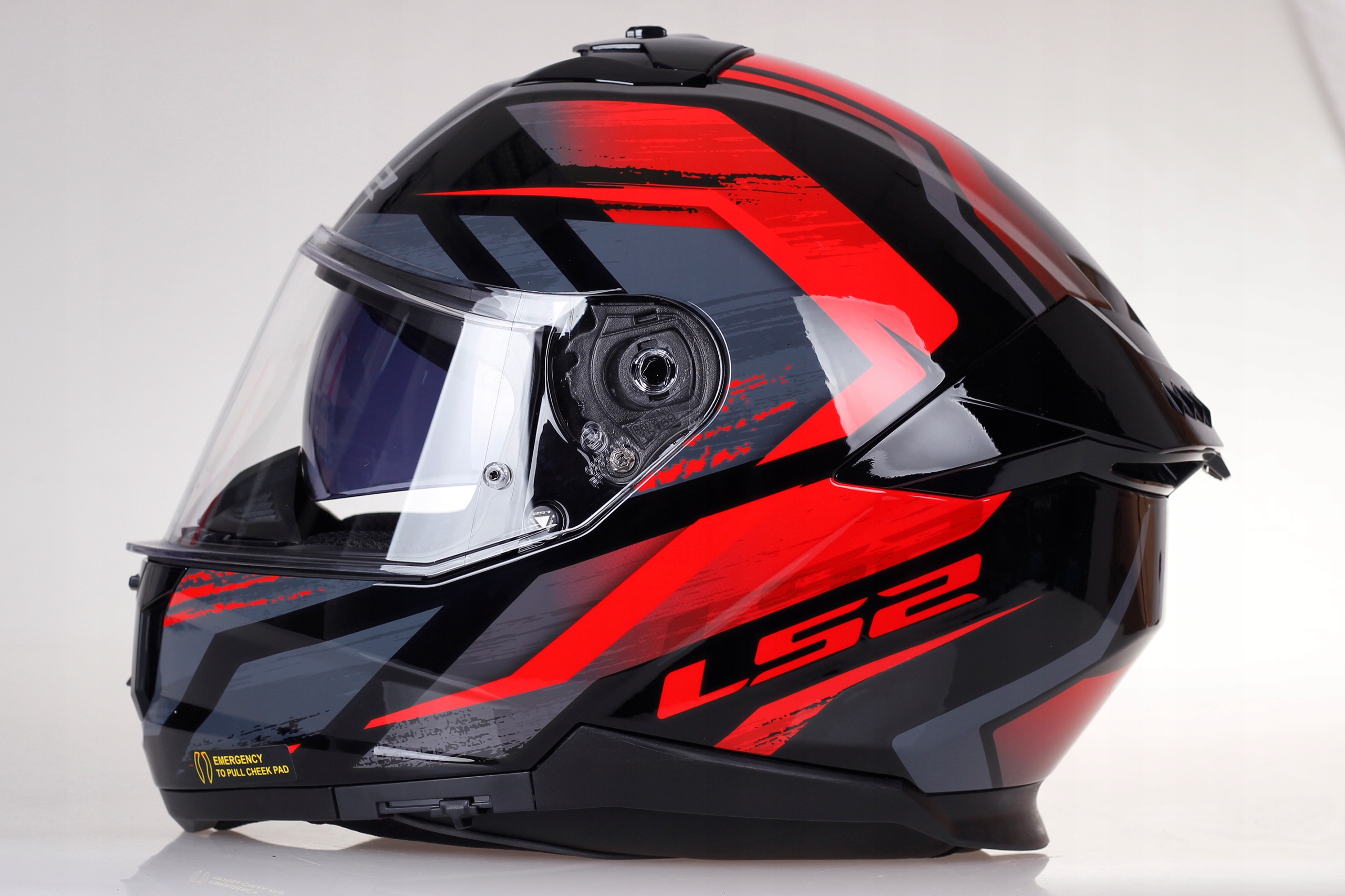 KASK MOTOCYKLOWY LS2 FF808 STREAM II ECE 22.06 blenda Fury red Rozmiar XL