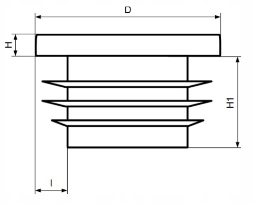 Zaślepka na profil zatyczka rur Fi 38 50SZT SZARA Kolor szary