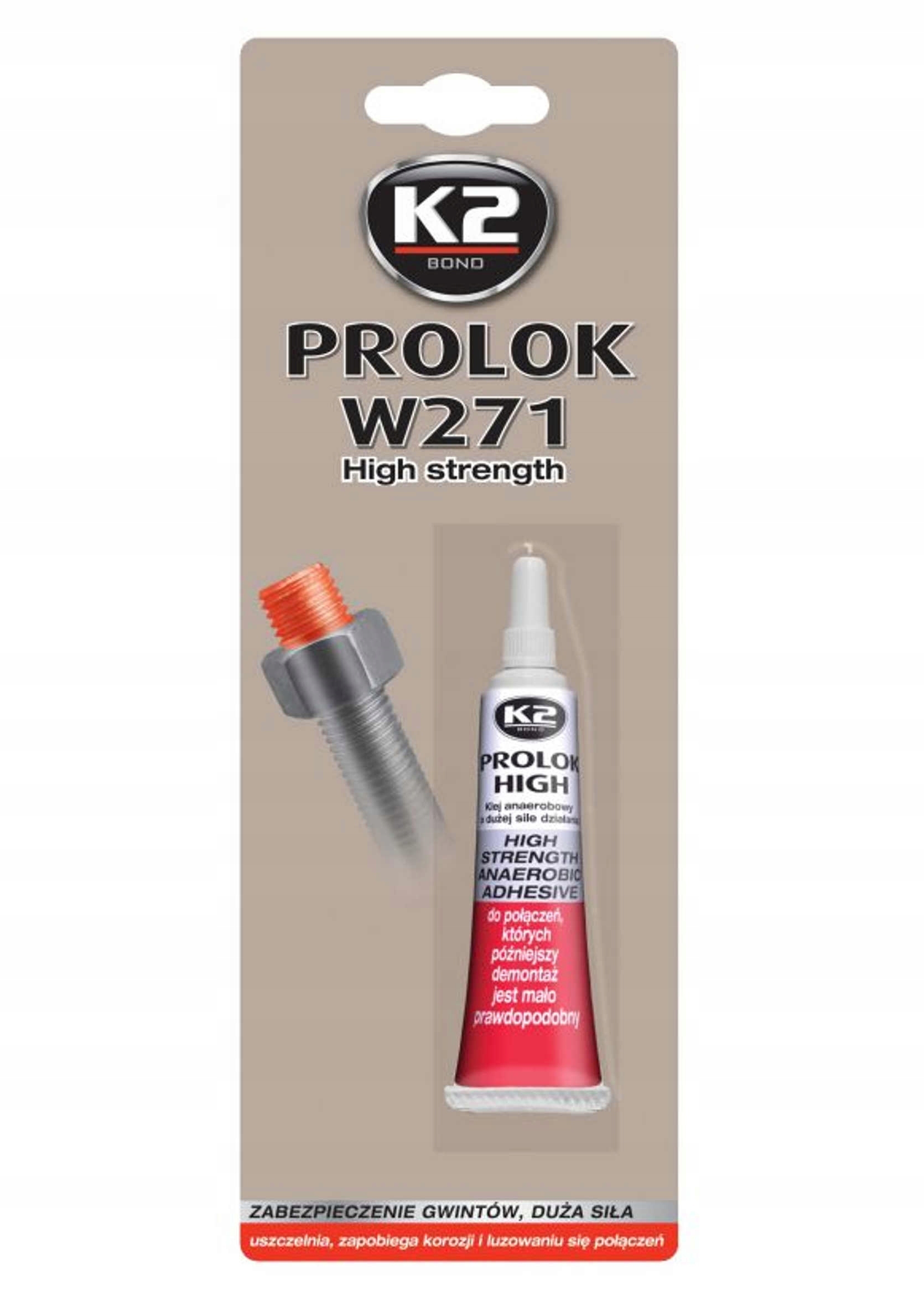 KLEJ DO SRUB GWINTÓW CZERWONY 6 ML DUZA SIŁA