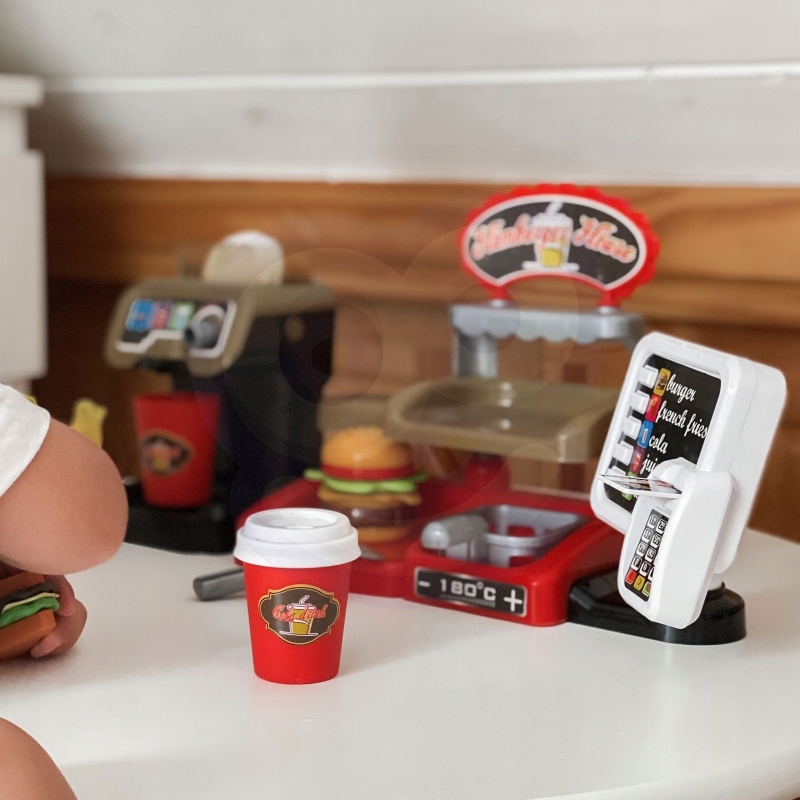 SKLEP RESTAURACJA MAŁY KASJER SPRZEDAWCA KASA FAST FOOD BURGERY PREZENT 3+ Stan opakowania oryginalne