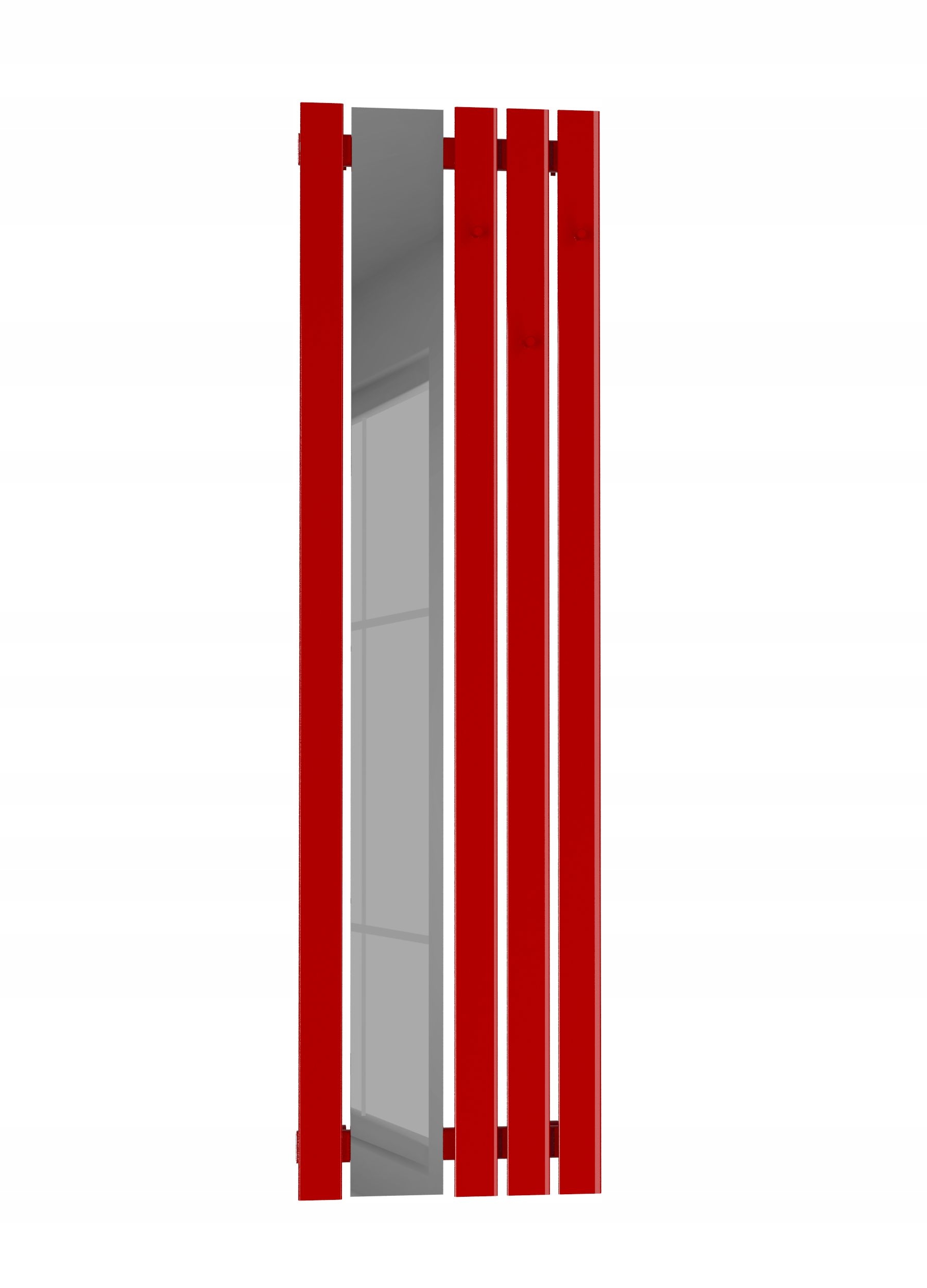 Dekoratívny panelový radiátor Bello Mirror Hook 120/52 Červený
