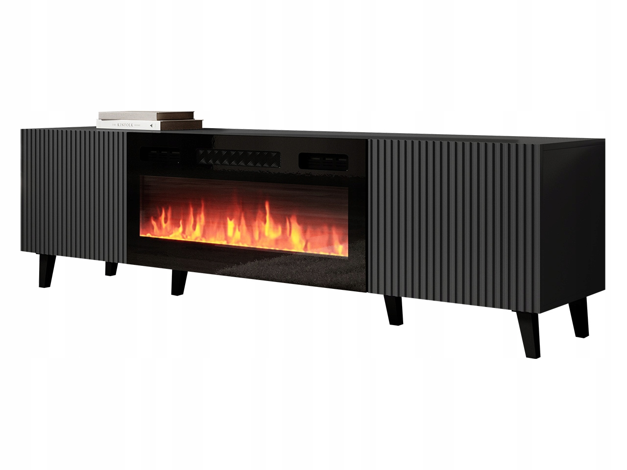 

Szafka Rtv z kominkiem Stolik Vamos Grey 181 cm