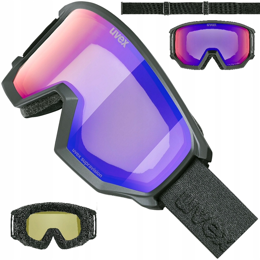 Snowboardové lyžařské brýle Uvex Athletic Fm S2 black mat 2150