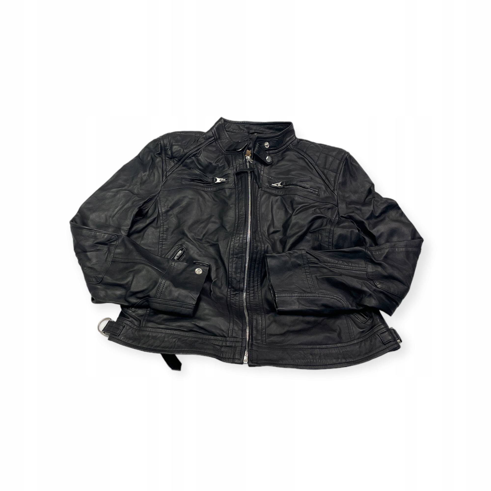 Dámská kožená bunda ramoneska Real Leather XL