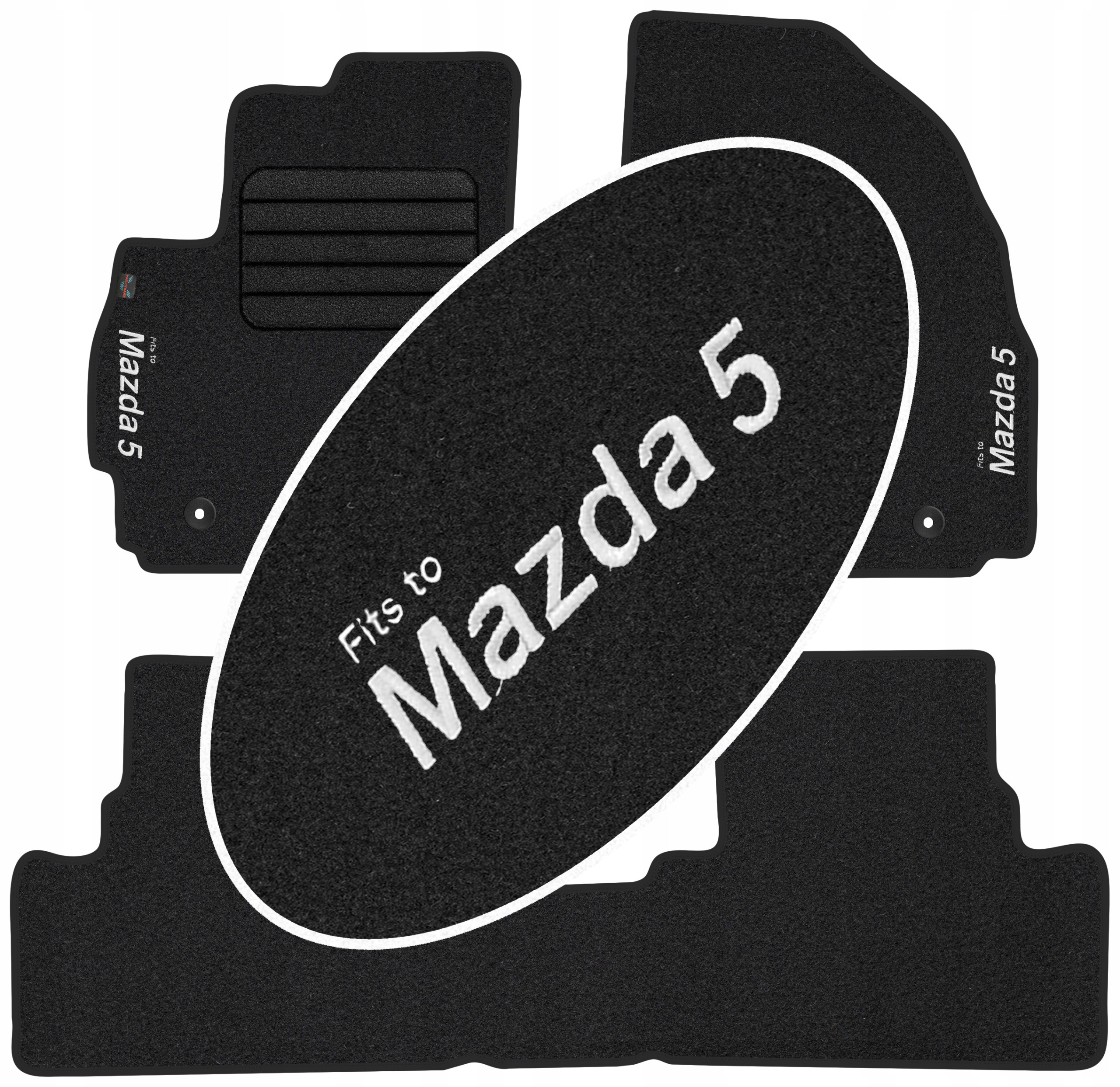 

Mazda 5 II 5os 2010-2015 Dywaniki welurowe Haft