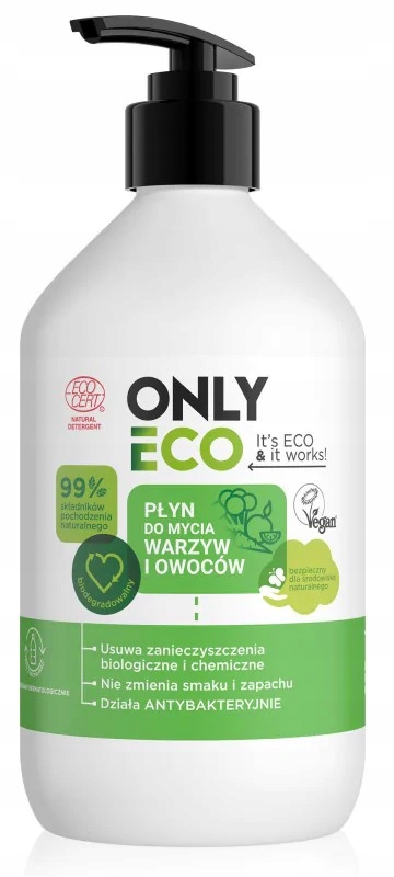 

Onlyeco Płyn Do Mycia Warzyw I Owoców 500ml