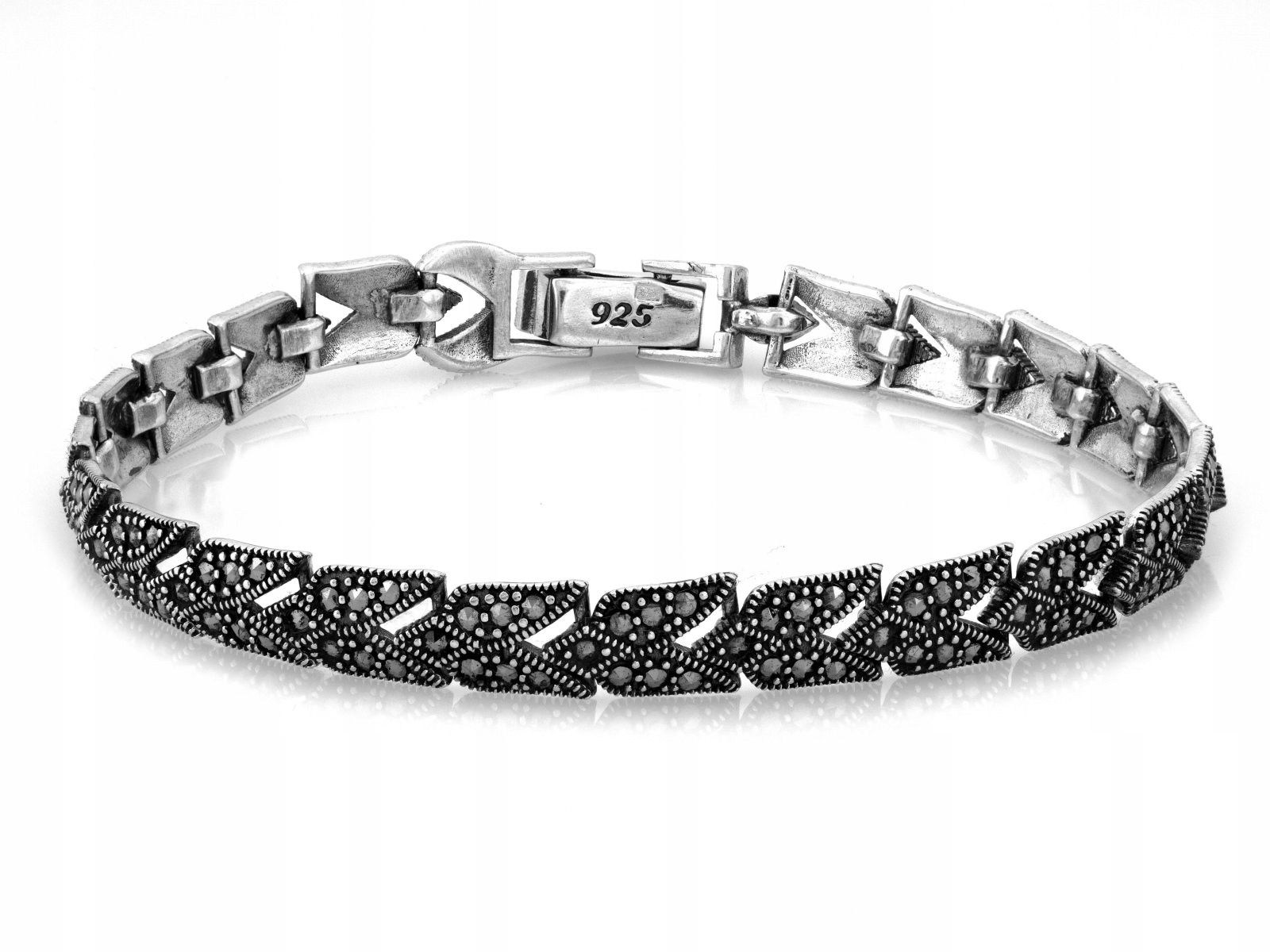 Stříbrný náramek 925 Elementová s markýzami je ideální jako dárek r21