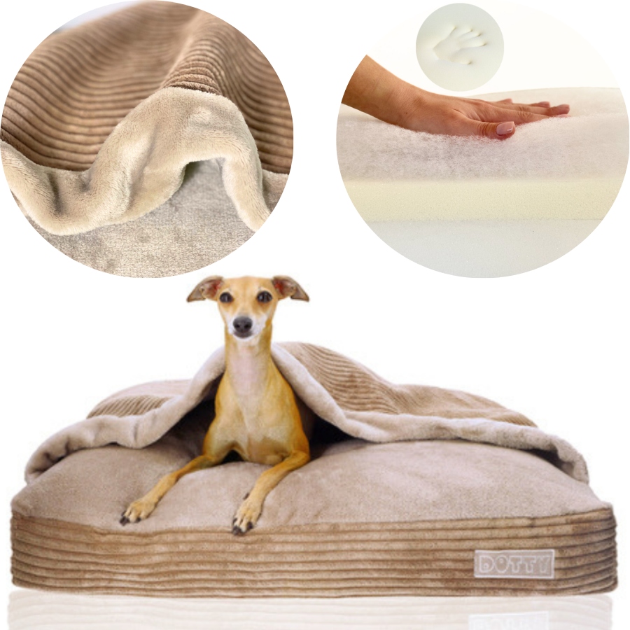 Levně Ortopedická norka pro psa pelíšek s krytem potah chrta 90x70