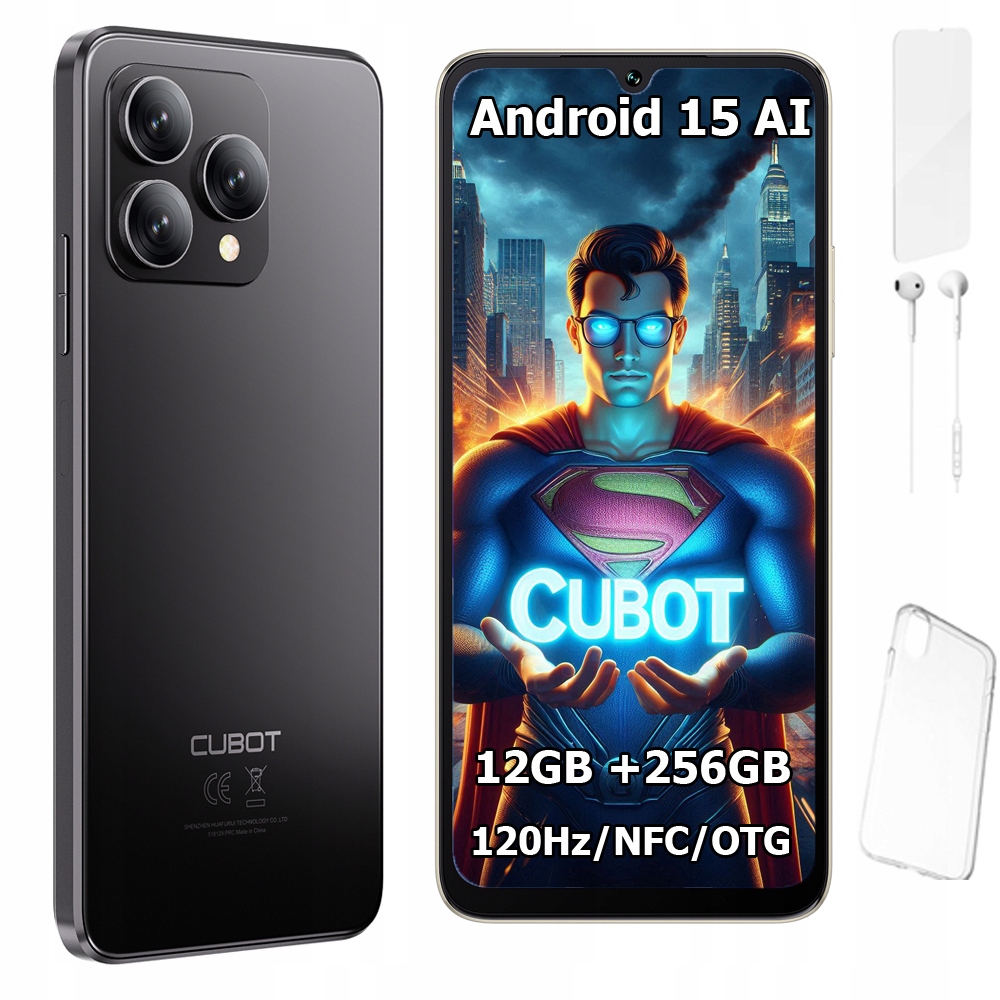Smartfón Cubot A40 6,88" 12/256GB Dual Sim Nfc Android 15 Puzdro Fólia