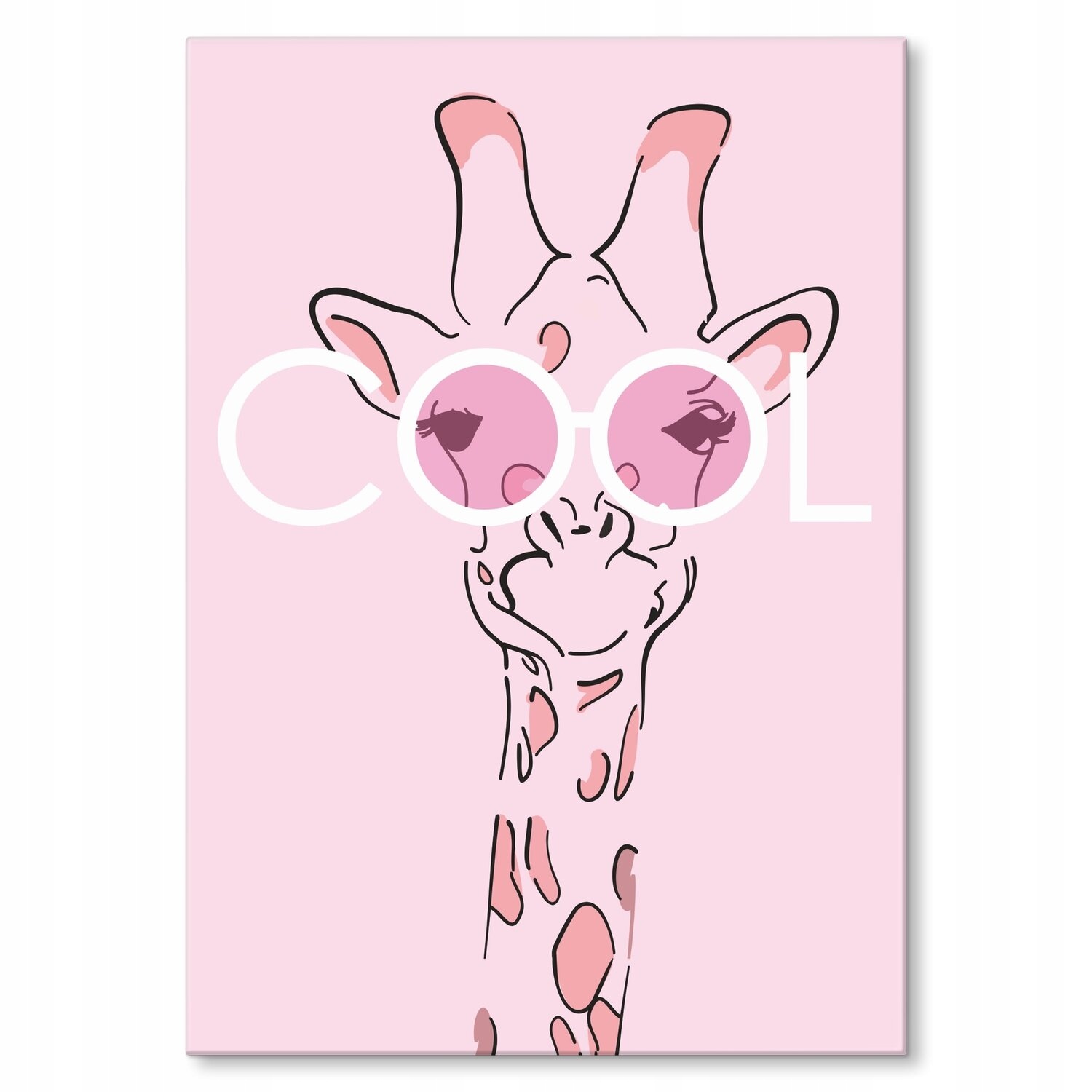 Kovový plakát Cool giraffe Dárek 42 x 59 cm