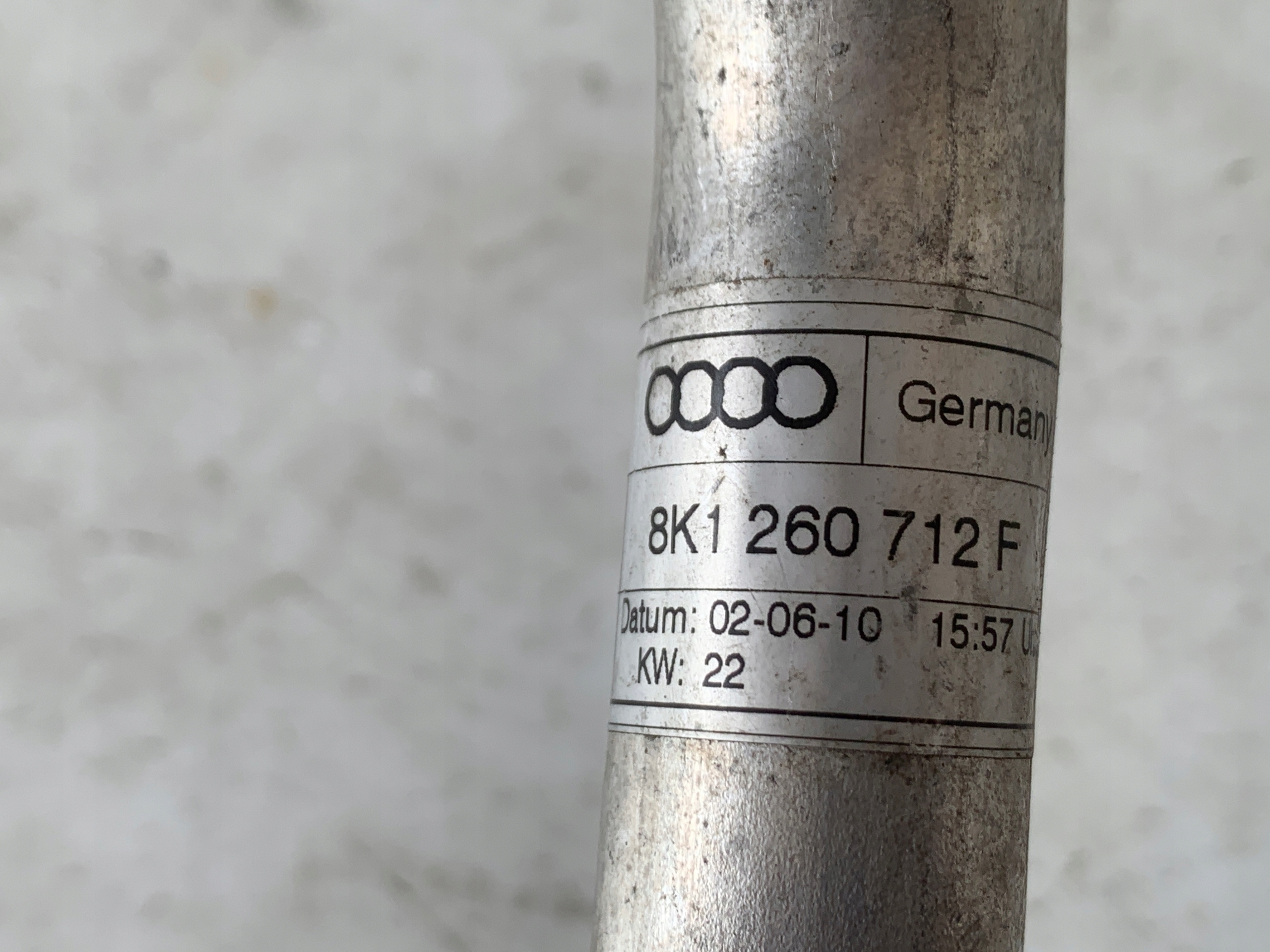 # vedení klimatizaci AUDI A4 B8 8K1260712F