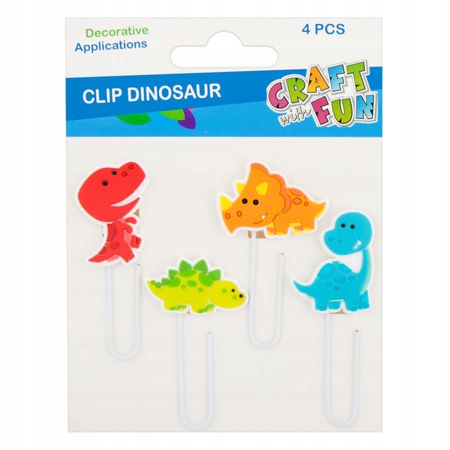 

Ozdoba Dekoracyjna Spinacz Dinozaur Dino Kolorowe
