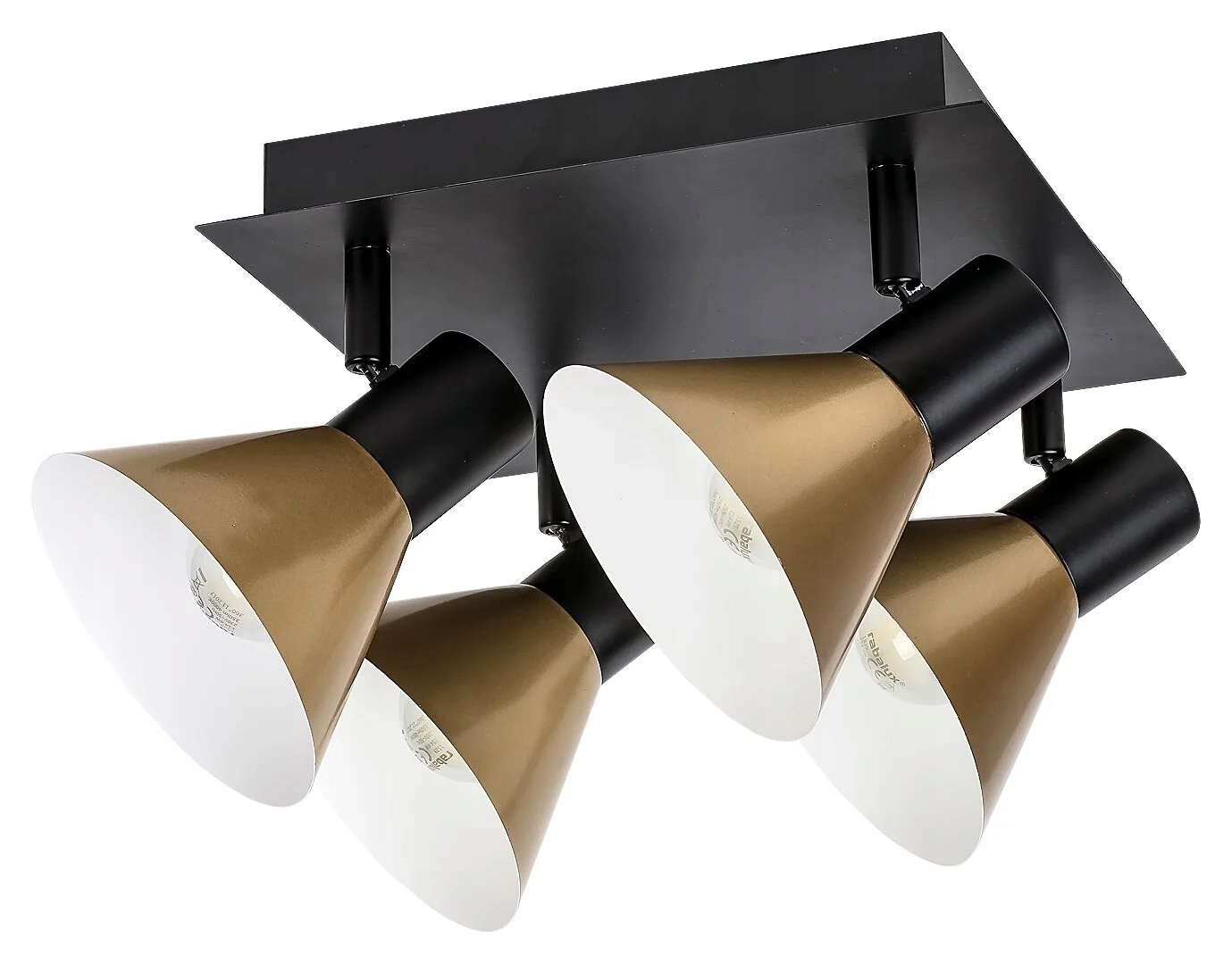 Stropní reflektor černý matný/zlatý E14 4x40W Alvaro 3159 Rabalux