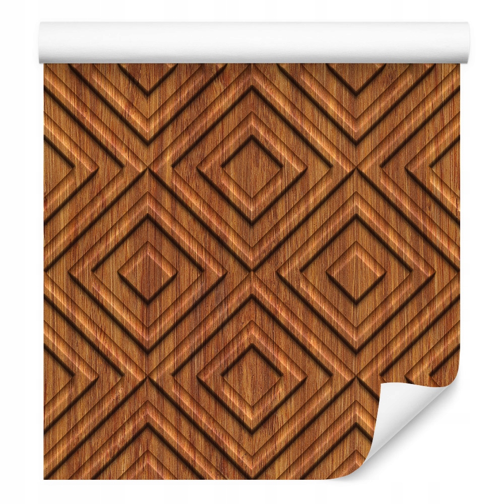 Dřevěná tapeta s geometrickým vzorem /1148825966