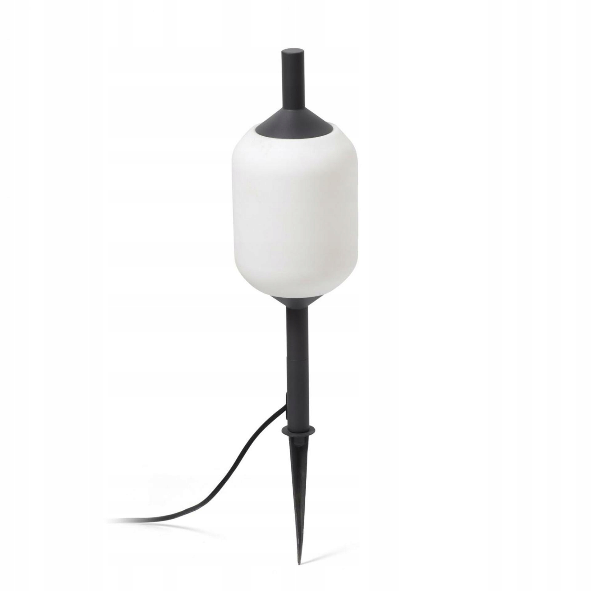 Faro Saigon šedá/biela vonkajšia lampa so zápichom, IP65, E27, 730mm