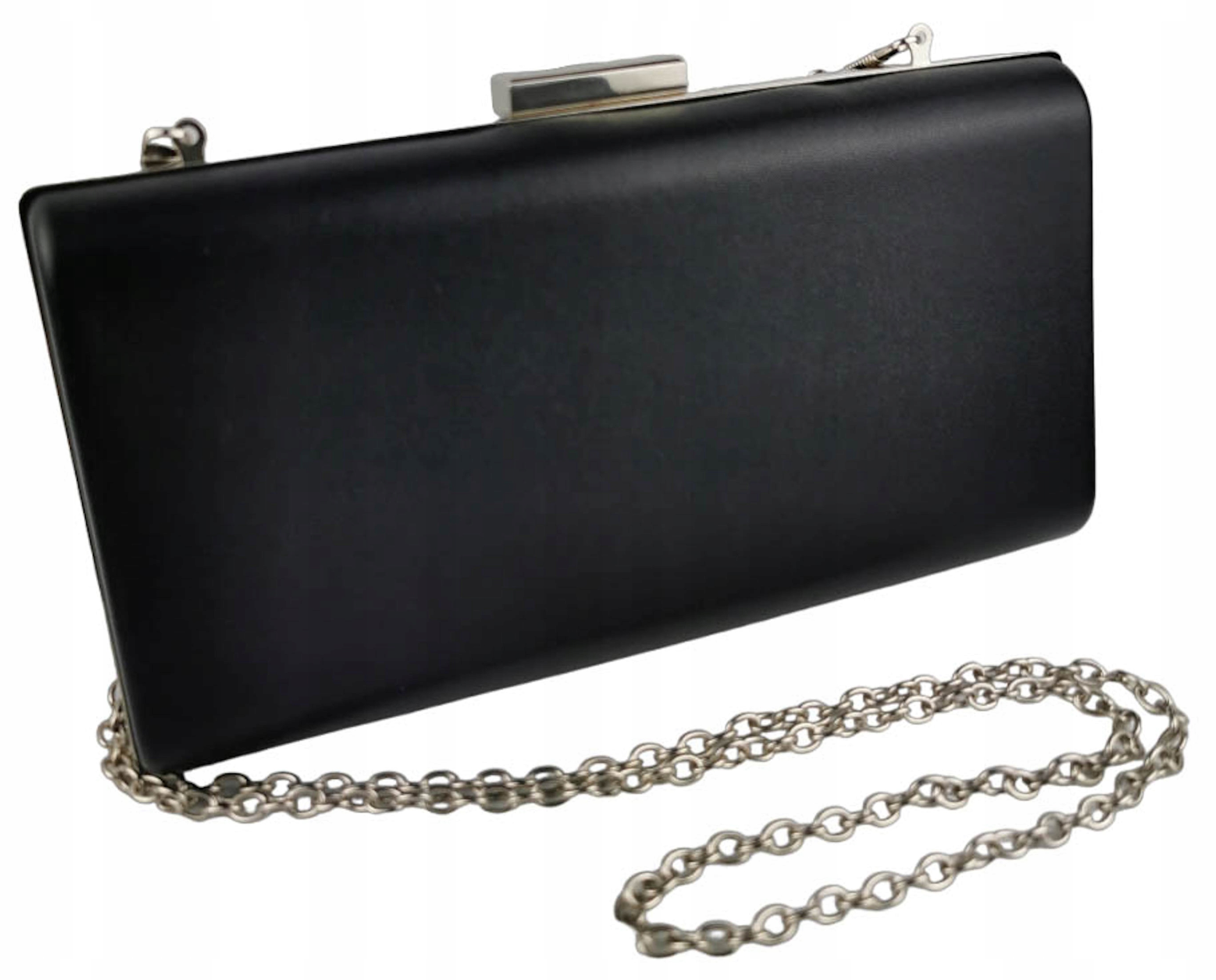 ELEGANCKA CZARNA TOREBKA KOPERTÓWKA PUZDERKO Materiał dominujący inny